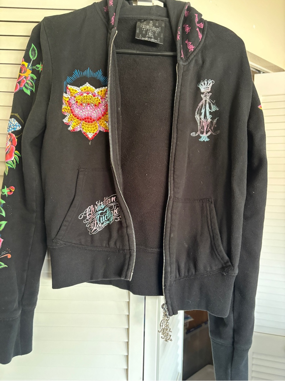 Christian Audigier bling hoodie